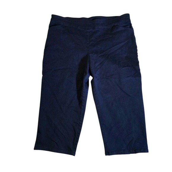 Croft And Barrow Womens Effortless Stretch Capri Pants Size 18 Plus Pull On - Picture 1 of 9